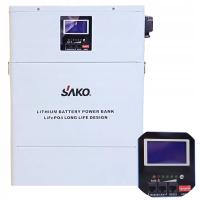 Хранение энергии 10 кВтч для фотоэлектрической батареи LIFEPO4 SAKO 51.2 V