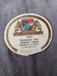 Stara etykieta od wina 1979 rok NIEMCY Retro Vintage