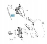 MERCEDES GLA X156 Uszczelka lampy klapy tyl prawa OE