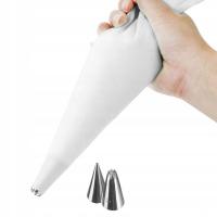 RĘKAW CUKIERNICZY I TYLKI SILIKONOWY 30CM 3 EL. DO DEKOROWANIA CIAST TORTÓW