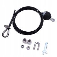 Stalowa linka powlekana 5,5m, regulowana, wyciąg, 5,5m