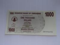 [B0589] Zimbabwe 1000 dolarów 2006 r. UNC
