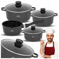 НАБОР КАСТРЮЛЬ ИНДУКЦИОННАЯ ГАЗОВАЯ КЕРАМИЧЕСКАЯ МРАМОРНАЯ КАСТРЮЛЯ НАБОР КАСТРЮЛЬ