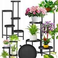 STOJĄCY METALOWY KWIETNIK STOJAK NA KWIATY KWIATKI ROŚLINY REGAŁ PÓŁKI 82CM