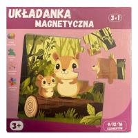 Układanka magnetyczna 3w1 Zwierzęta leśne 3+ puzzle - DK