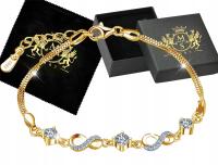 Pozłacana Bransoletka Celebrytka Prezent Srebro 925 Prezent dla Kobiety