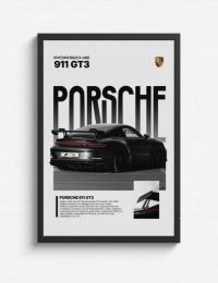 Plakat motoryzacyjny samochód Porsche 911 GT3 A3 w ramce