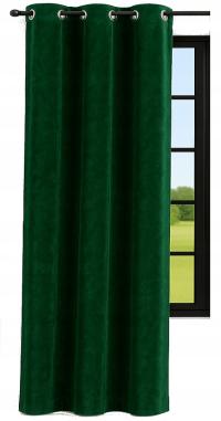 Zasłona welurowa 140x220 na kółkach velvetowa zasłony welurowe zielone
