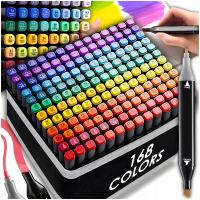 СПИРТОВЫЕ МАРКЕРЫ ДВУХСТОРОННИЕ ФЛОМАСТЕРЫ МАРКЕРЫ ФЛОМАСТЕРЫ НАБОР СУМКА 168 ШТ