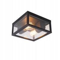 Industrialna lampa sufitowa czarna IP44 - Charlois