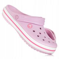 Klapki sportowe chodaki Crocs Crocband Ballerina Pink 2070066GD