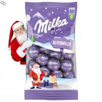 Milka Alpenmilch czekoladowe kulki świąteczne z mlecznej czekolady 100g