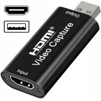 Adapter HDMI Do USB CAPTURE Video Audio Streaming U Nagrywanie Strumieniowe