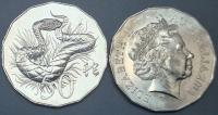 Australia 50 cents 2013r. KM 2021 rok węża