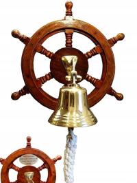 Латунный колокол рулевое колесо для капитана гравера