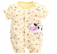 Rampers niemowlęcy żółty krówka JiAmy r. 73