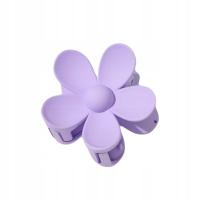 ECARLA - Spinka do włosów w kształcie kwiatka XL, fioletowa