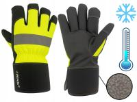 RĘKAWICE ROBOCZE ZIMOWE OCIEPLANE FUTREM GRUBE CIEPŁE TOUCH SCREEN XL/XXL