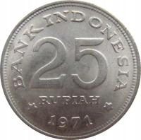 2119. Indonezja 25 Rupii 1971