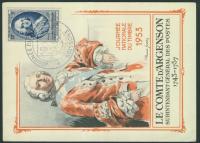 a1601 Francja Soissons 1953 r FDC Maximum Le Comt dArgenson