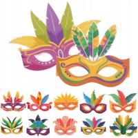 12SZT KREATYWNE OKULARY DEKORACYJNE Z PAPIERU NA PRZYJĘCIE