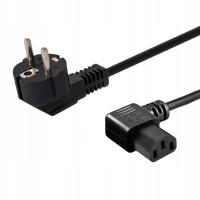 Kabel zasilający Schuko (M) kątowy - IEC C13,