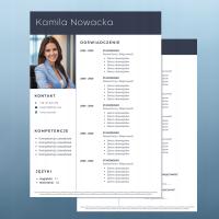 SZABLON WZÓR CV 2 strony + LIST MOTYWACYJNY MS WORD, CANVA