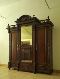 UNIKATOWA I PIĘKNA EKLEKTYCZNA SZAFA GARDEROBIANA Z LUSTREM