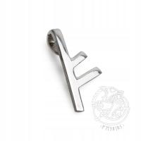 Серебряный кулон с руной FEHU / FE / FEOH серебро 925 Futhark