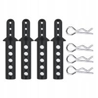 4Pcs Alloy Body Post Mounts RC Car Shell Body R Clip for Monster Black
