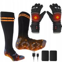 ZESTAW GRZEWCZY PODGRZEWANE RĘKAWICZKI SKARPETY ŁADOWANE POWERBANK NA ZIMĘ