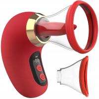 Wibrator z Ssaniem i Języczkiem Do Pochwy Piersi Anusa Aplikacja APP