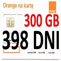 INTERNET NA KARTĘ ORANGE FREE 300 GB ROK 4G LTE SIM E-SIM PLUS SUPER GRATIS