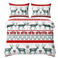 POŚCIEL ŚWIĄTECZNA KOMPLET 160x200 + 2 x 70x80cm Dwustronna - RÓŻNE WZORY