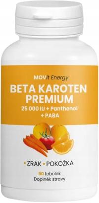 MOVit Beta Carotene PREMIUM 25 000 IU + Panthenol + PABA, 90 tabletek.