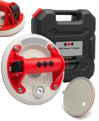 Przyssawka do gresu szyb spieków manometrem uchwyt do płytek z białą gumą