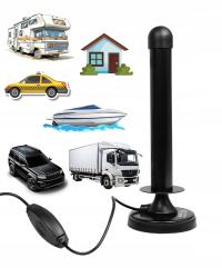 Всеобщая антенна ДВБ-Т2 комнатная автомобильная Магнит 4К МУКС8 МДП ЛТЭ FM