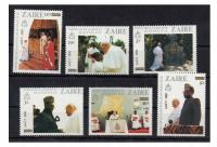JAN PAWEŁ II - ZAIR, znaczki pocztowe, zestaw.