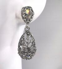 Klipsy do uszu srebrne z cyrkoniami Lolita Accessories