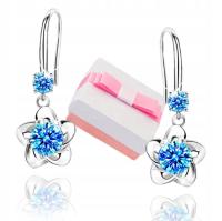 Элегантные серебряные серьги с родиевым покрытием для девочек