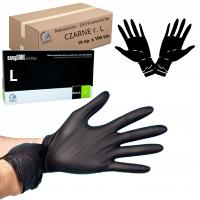 Rękawiczki nitrylowe BEZPUDROWE ZARYS EASYCARE CZARNE r.L 1000 szt (karton)