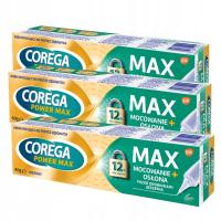 Набор 3x Corega Power Max 40 г крем для фиксации зубных протезов мятный