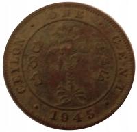 [D00045] Ceylon 1 cent 1945