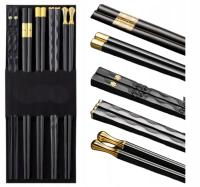 ЭЛЕГАНТНЫЕ МНОГОРАЗОВЫЕ ПАЛОЧКИ ДЛЯ СУШИ ДЛЯ ПОДАРКА НАБОР ИЗ 5 ПАР