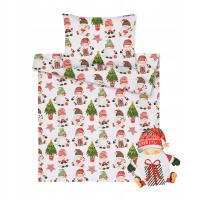 POŚCIEL DZIECIĘCA 135x100 DO ŁÓŻECZKA 140x70 ŚWIĄTECZNA MIKOŁAJKI PREZENTY