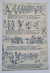 POCZTÓWKA NIEMCY- PIOSENKA KAPITAN Z KOPENICK - KORESPONDENCJA - STARA 1906