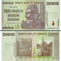 ZIMBABWE - 200000000 DOLARÓW - 2008 - P 81 - UNC + GRATIS *NN
