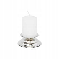 Świecznik kolęda do zestawu kolędowego na świecę walec srebrny 2,8 cm