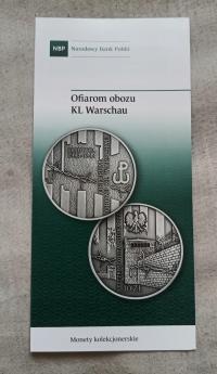 Folder do monet - Ofiarom obozu KL Warschau - język polski