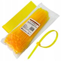 Opaski zaciskowe wielokrotnego użytku trytytki UV 4,8 x 200 mm, zółte